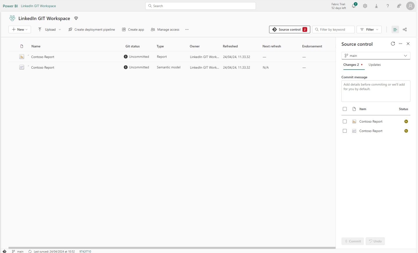 Simple Version Control in Fabric / Power BI with GIT Integration – a ...